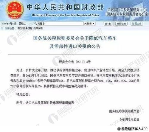中国的汽车关税多少 中国的汽车关税多少