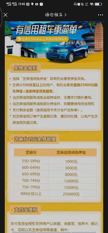 汽车租赁押金需要多少