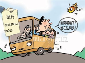 大同汽车逆行罚款多少