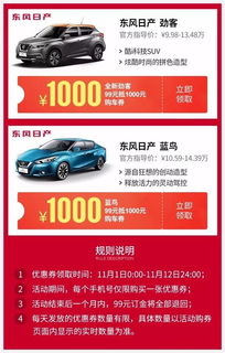 汽车购车券优惠多少