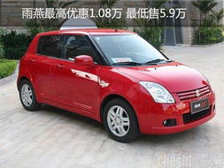 雨燕汽车最低优惠多少