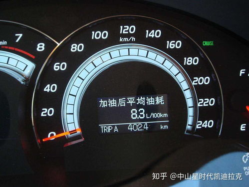 汽车平均油耗多少显示