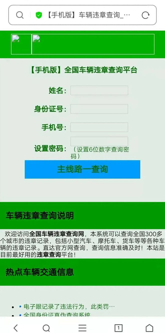 全国违章查询手机版,全国违章在线查询