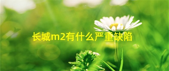 长城m2严重缺陷,长城m2停产后配件好买吗