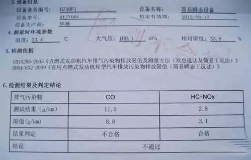 汽车年检排气多少合格