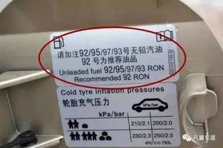 汽车油箱标号是多少