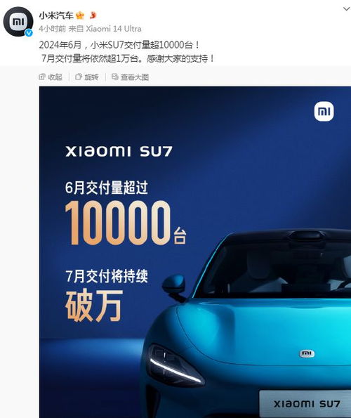 交付小米汽车多少台